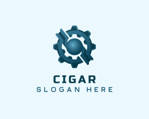 Industrial Gear Cog logo design