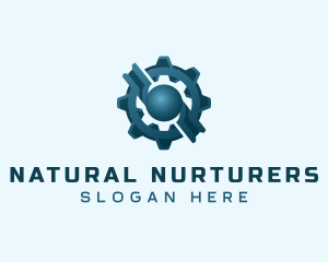 Industrial Gear Cog logo design