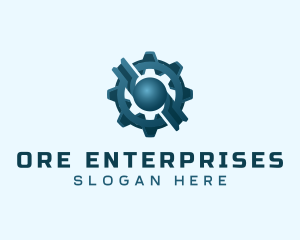 Industrial Gear Cog logo design