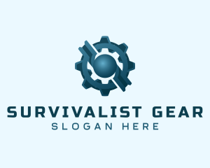 Industrial Gear Cog logo design