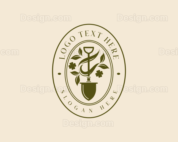 Shovel Garden Plant Logo