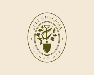 Shovel Garden Plant logo design