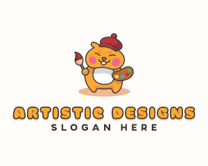 Painter Cat Artist logo design