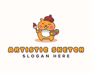 Painter Cat Artist logo design