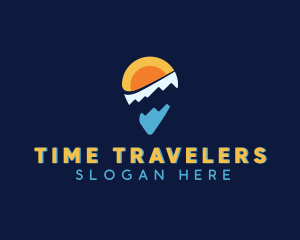 Travel Location Pin  logo design