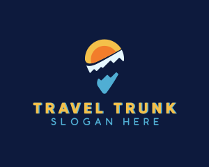 Travel Location Pin  logo design