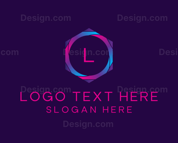 Gradient Hexagon Software App Logo