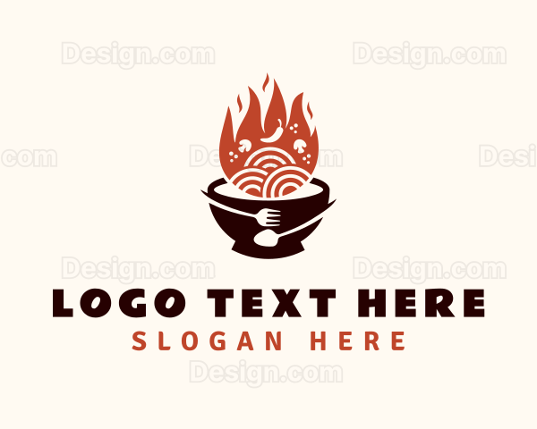 Flaming Noodle Bowl Logo