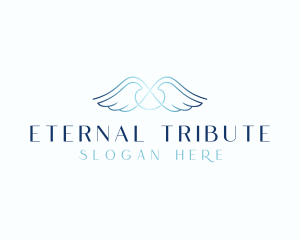 Memorial Angel Wings logo design