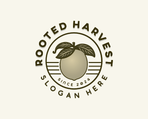 Organic Pear Fruit logo design