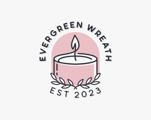 Candle Wax Wreath logo design