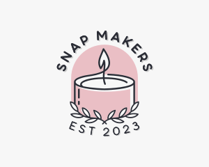 Candle Wax Wreath logo design