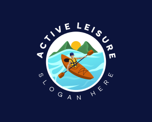 Kayak Paddle Boat logo design