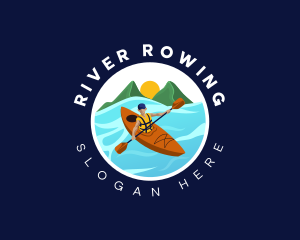 Kayak Paddle Boat logo design