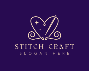 Heart Needle Sewing logo