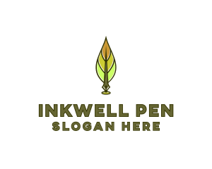 Feather Writing Pen logo design