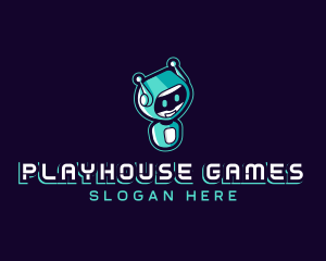 Cute Robot Gaming logo design