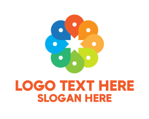 Creative Color Location Pins logo