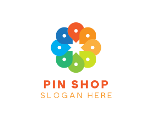 Creative Color Location Pins logo