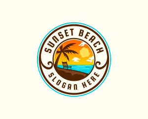 Sunset Beach Resort logo design