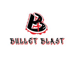 Splatter Graffiti Letter B logo design