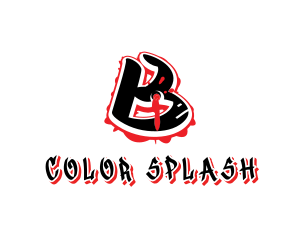 Splatter Graffiti Letter B logo