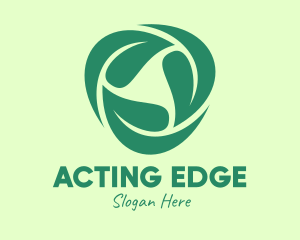 Green Eco Leaves logo design