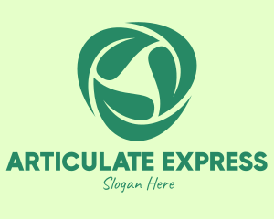 Green Eco Leaves logo design