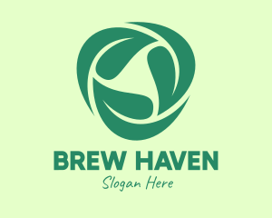 Green Eco Leaves logo design