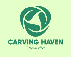 Green Eco Leaves logo design