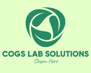 Green Eco Leaves logo design