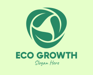 Green Eco Leaves logo design