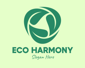 Green Eco Leaves logo design