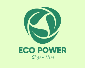 Green Eco Leaves logo design