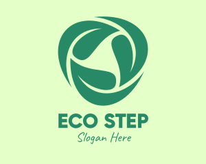 Green Eco Leaves logo design