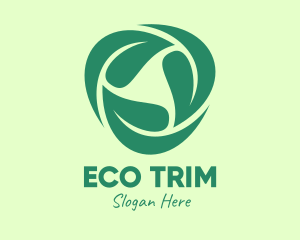 Green Eco Leaves logo design