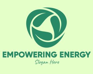 Green Eco Leaves logo design