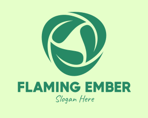 Green Eco Leaves logo design