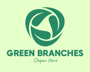 Green Eco Leaves logo design