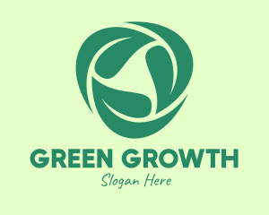 Green Eco Leaves logo design