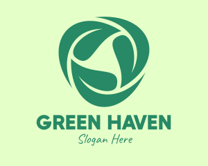 Green Eco Leaves logo design