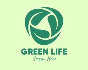 Green Eco Leaves logo design