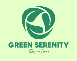 Green Eco Leaves logo design