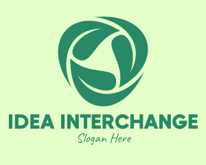 Green Eco Leaves logo design