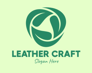 Green Eco Leaves logo design