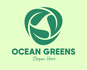 Green Eco Leaves logo design