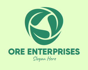 Green Eco Leaves logo design