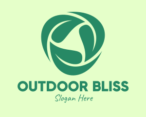 Green Eco Leaves logo design