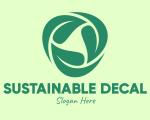 Green Eco Leaves logo design