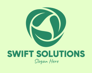 Green Eco Leaves logo design